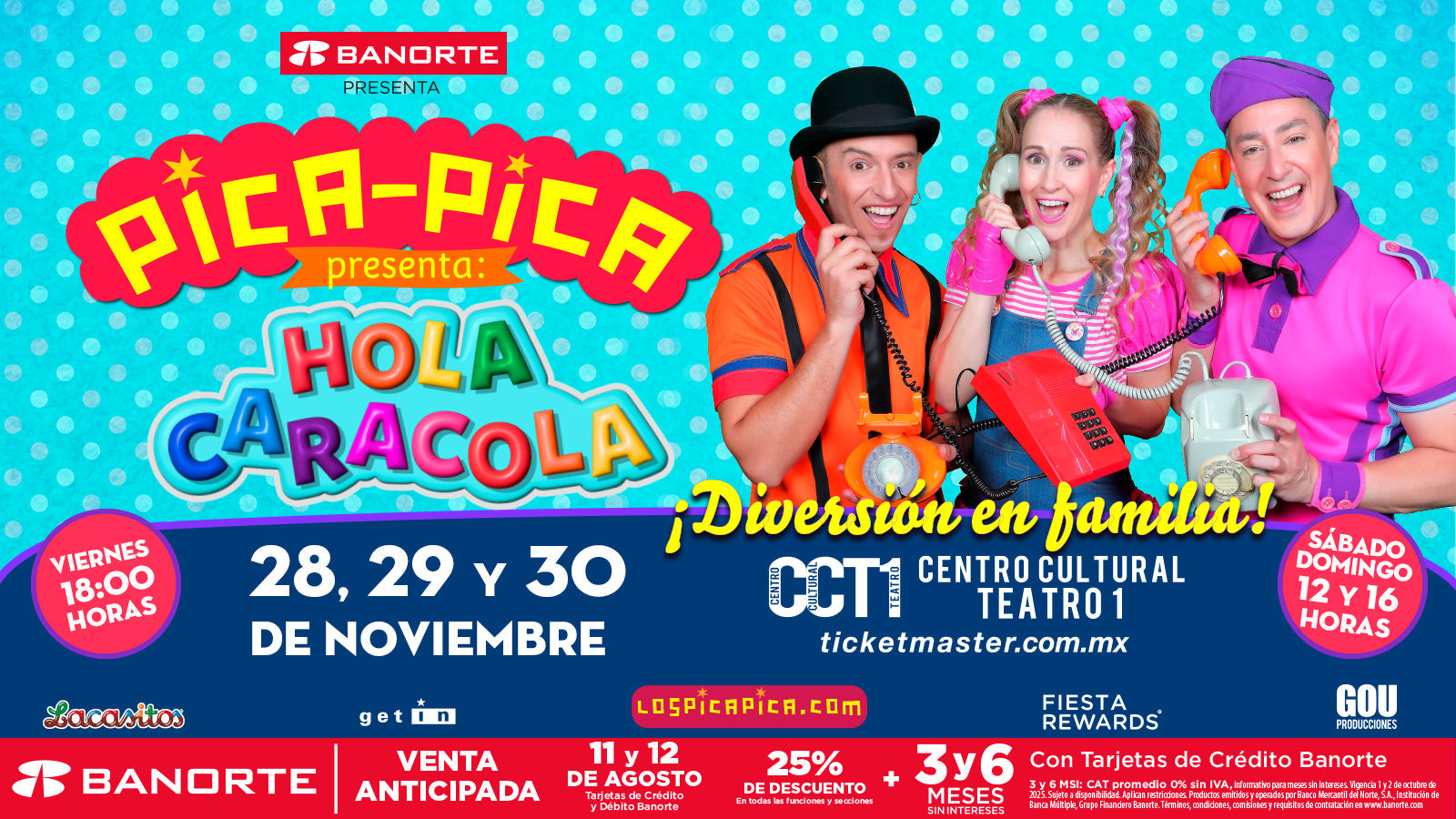 LOS PICA PICA REGRESAN A MÉXICO CON SU NUEVO ESPECTÁCULO “HOLA CARACOLA”