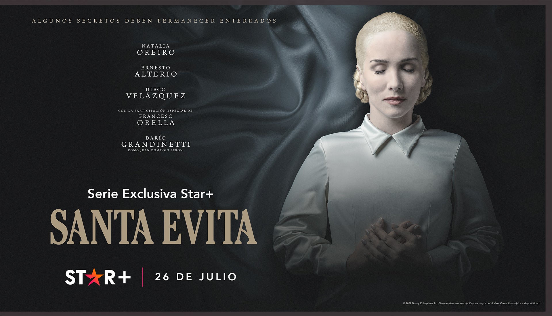 EL 26 DE JULIO LLEGA A STAR+ SANTA EVITA EL ESPERADO THRILLER PROTAGONIZADO POR NATALIA OREIRO