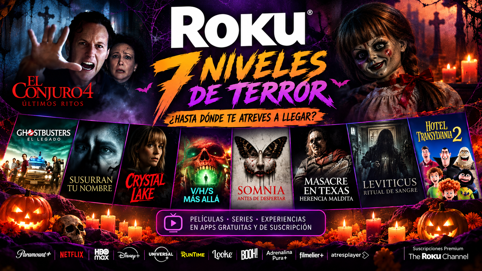 Roku presenta siete niveles de terror para disfrutar Halloween: ¿hasta dónde te atreves a llegar?