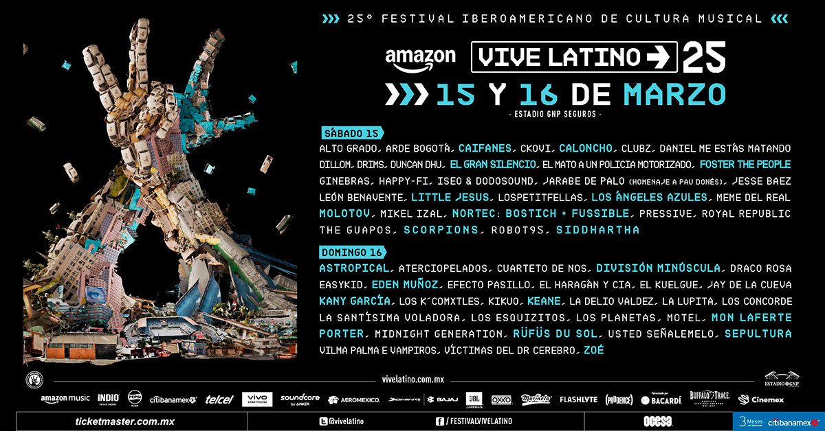 Vive Latino presentado por Amazon, 25 años encendiendo la chispa de la música en México