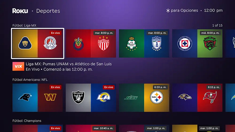 Roku lanza su “Zona de Deportes” en México