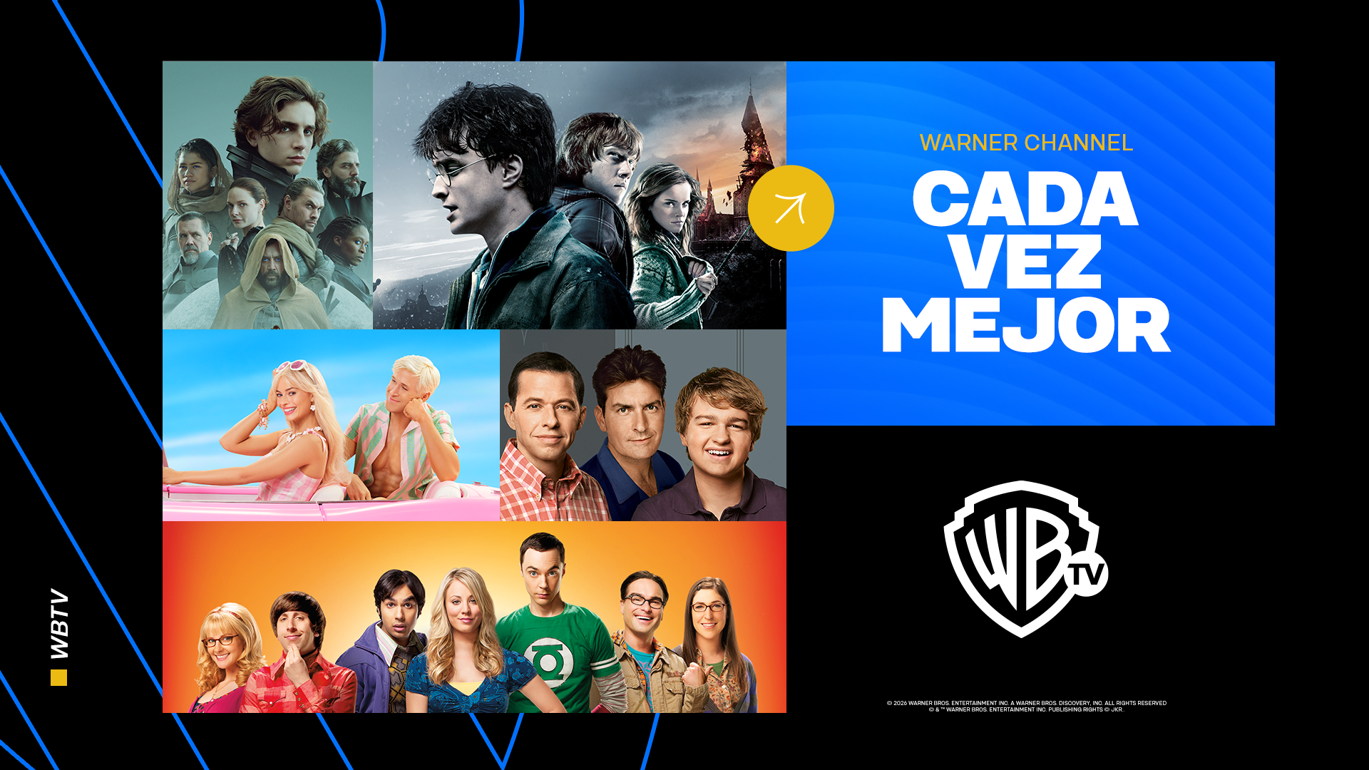 WARNER CHANNEL RENUEVA SU IMAGEN Y SE CONSOLIDA COMO EL HOGAR DE WARNER BROS. STUDIOS