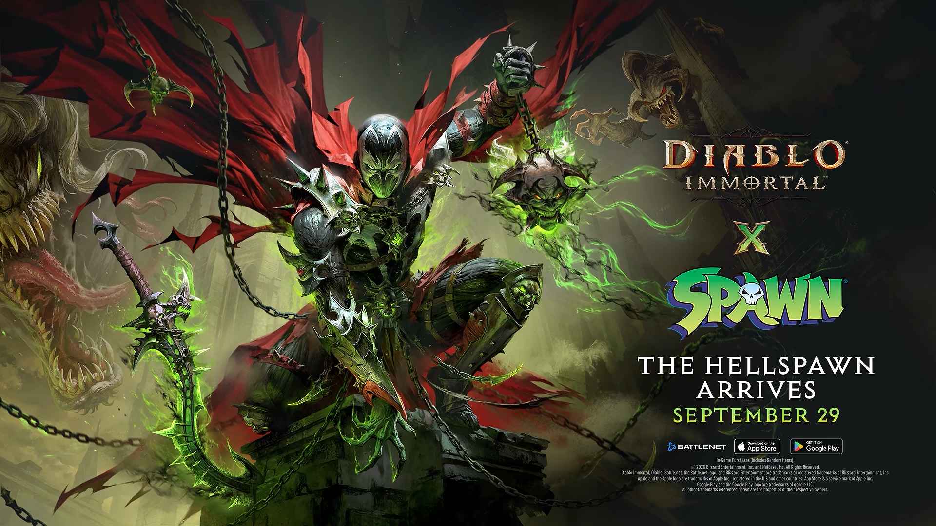 ¡La colaboración entre Diablo Immortal y Spawn se lanza hoy!