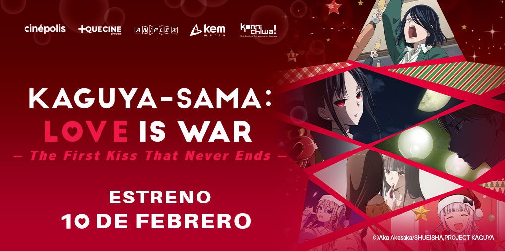 La guerra del amor llega en exclusiva a +QUE CINE y Kaguya-Sama: Love is War