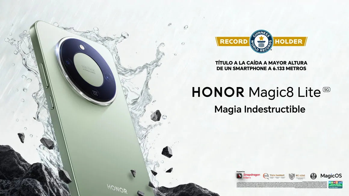 HONOR Magic8 Lite: Resistencia nivel Guinness y batería de 8300mAh
