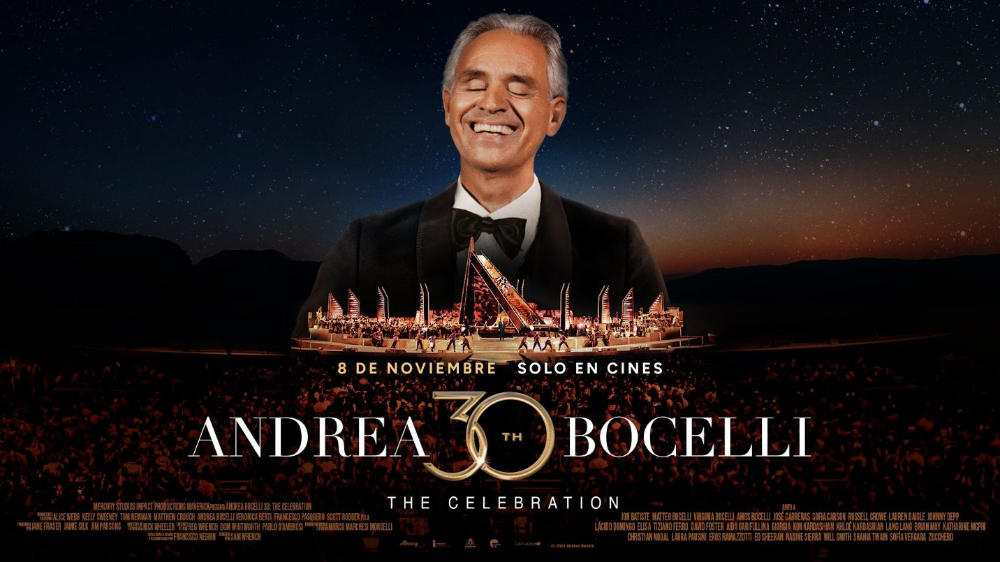 Andrea Bocelli 30: The Celebration con Cinépolis +QUE CINE