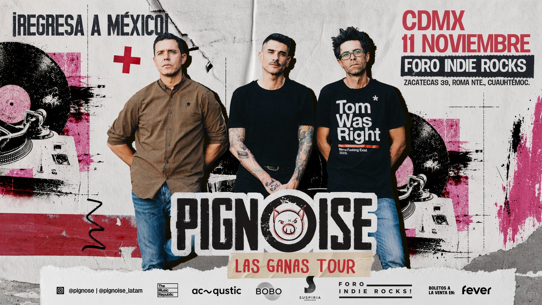 Pignoise anuncia su regreso a México con Las Ganas Tour