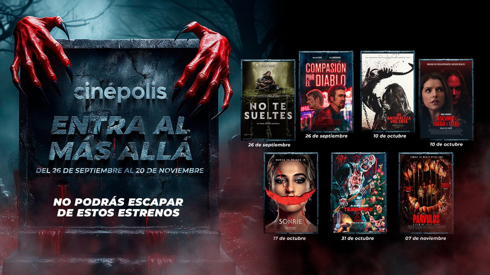 Entra al más allá con los 7 aterradores estrenos de Cinépolis