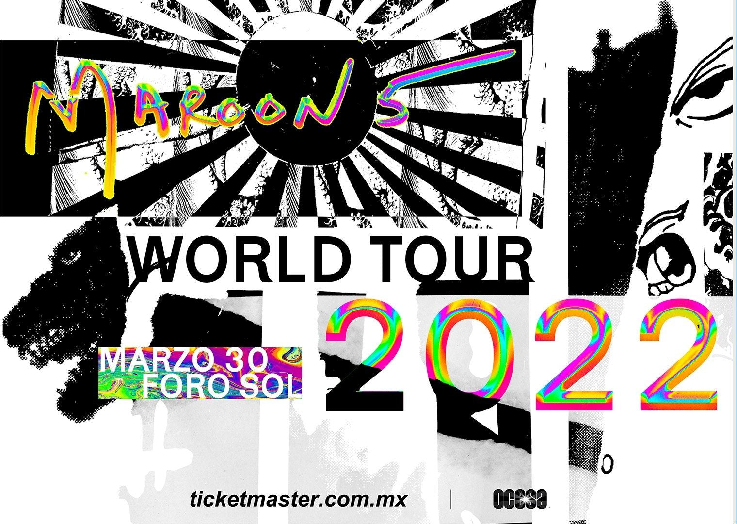 Después del éxito de sus dos presentaciones en el Foro Sol en 2020 ¡Maroon 5 regresa a México!