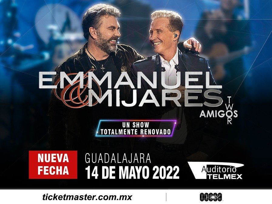 EMMANUEL & MIJARES El dueto que lo cambió todo llevará su TWO’R AMIGOS renovado y recargado a Guadalajara
