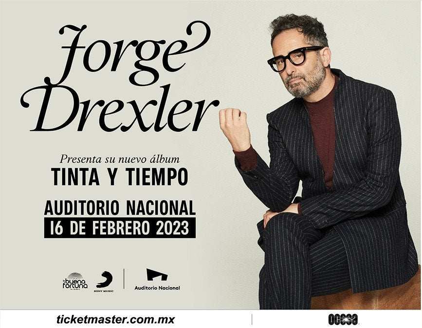 JORGE DREXLER ¡Presenta su nuevo disco Tinta y Tiempo en el Auditorio Nacional!