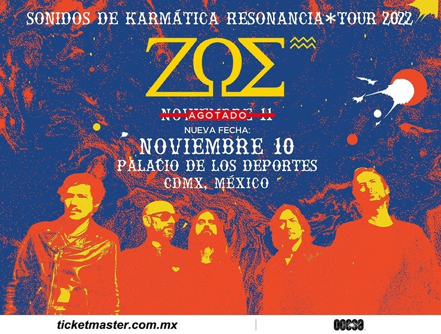 ZOÉ Debido al éxito, el grupo abre una noche más de Sonidos de Karmática Resonancia en el Domo de Cobre