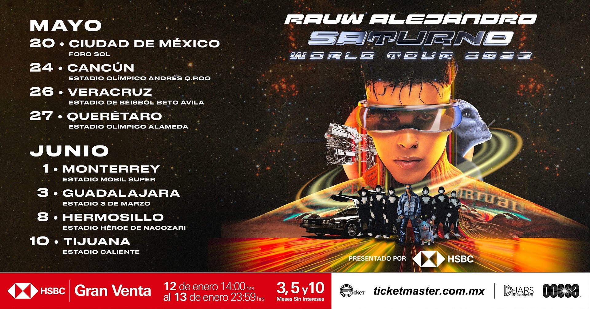 Saturno World Tour 2023, la gira del cantante puertorriqueño llega a suelo mexicano