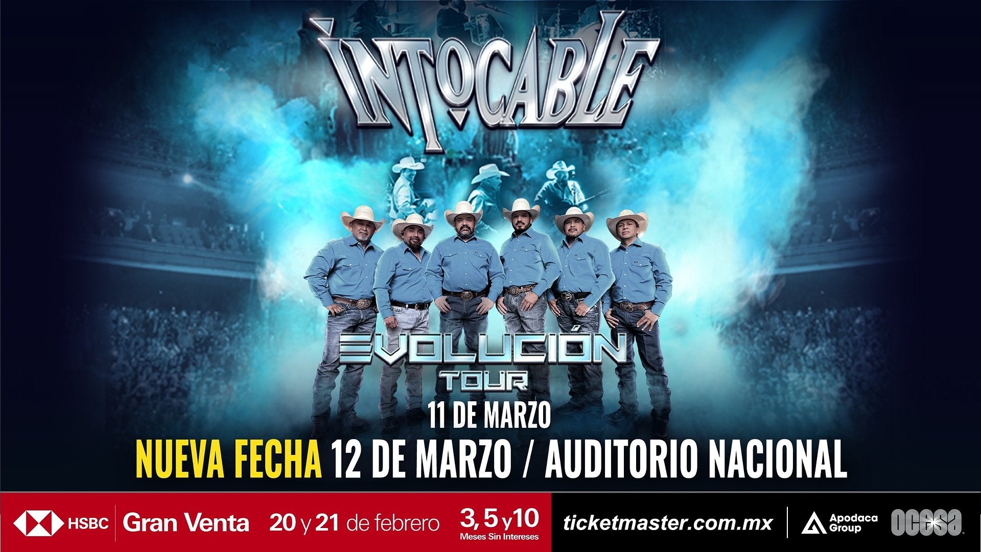 INTOCABLE: La gira Evolución Tour estará una noche más en el Coloso de Reforma