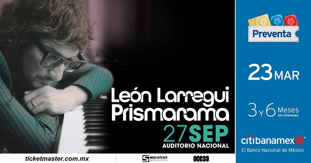 León Larregui anuncia su primer Auditorio Nacional como solista NEWS León Larregui anuncia su primer Auditorio Nacional como solista