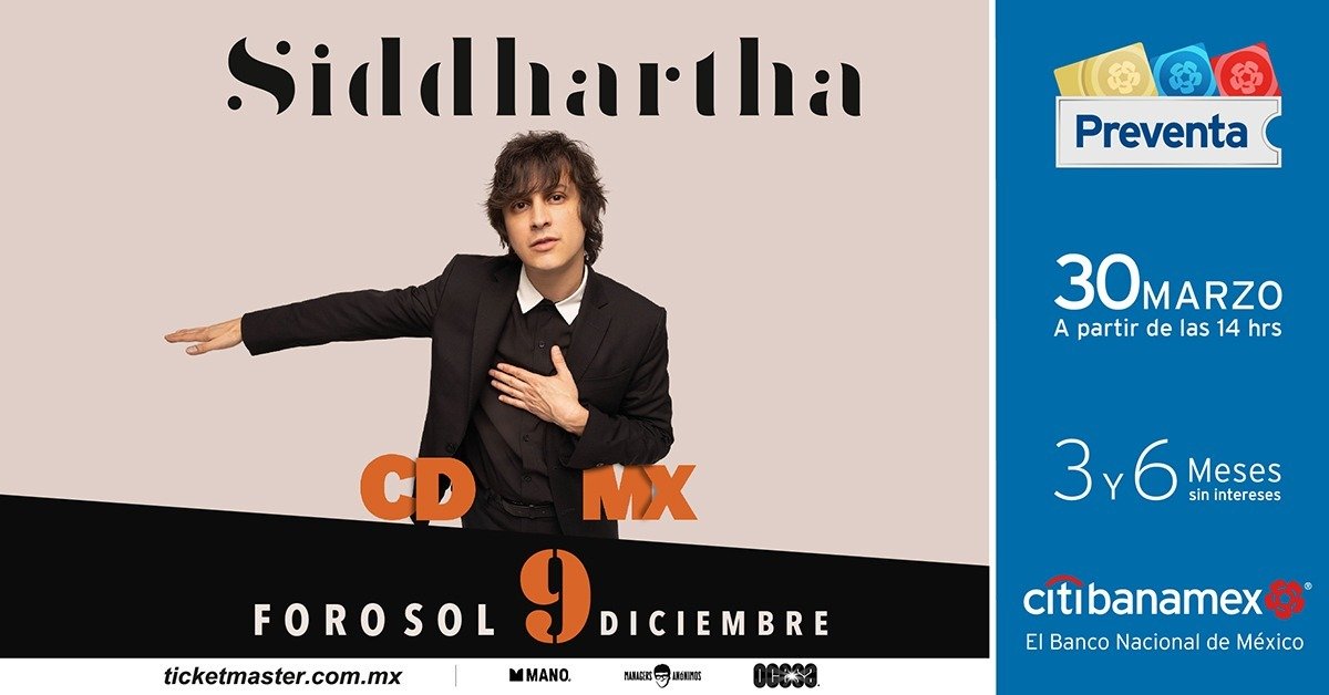 Siddhartha anuncia el concierto más grande de su carrera