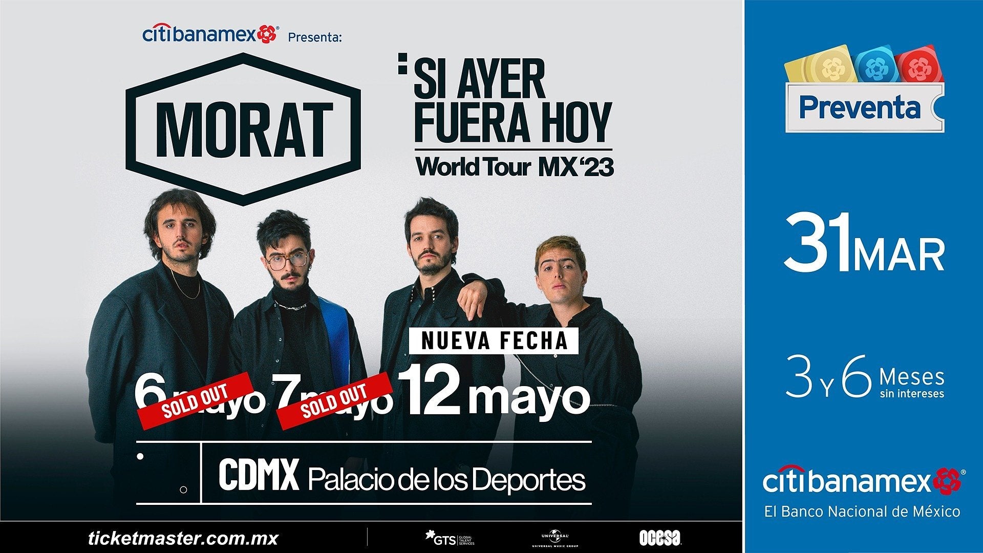 Debido a la gran demanda, Morat anuncia otra fecha en Ciudad de México