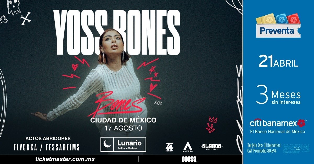 Yoss Bones anuncia concierto tras destacar en Vive Latino