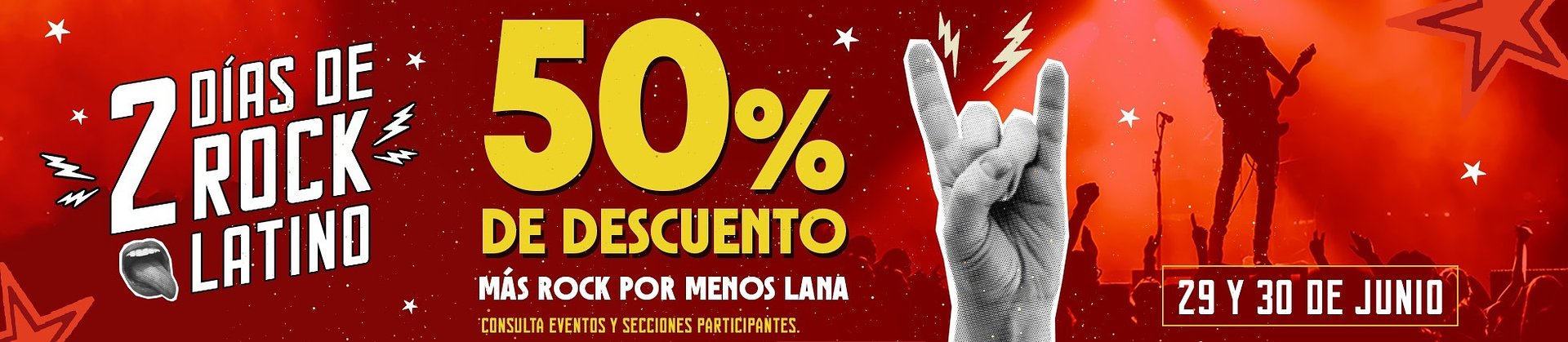 Grandes conciertos a increíbles precios, ofrece la promoción 