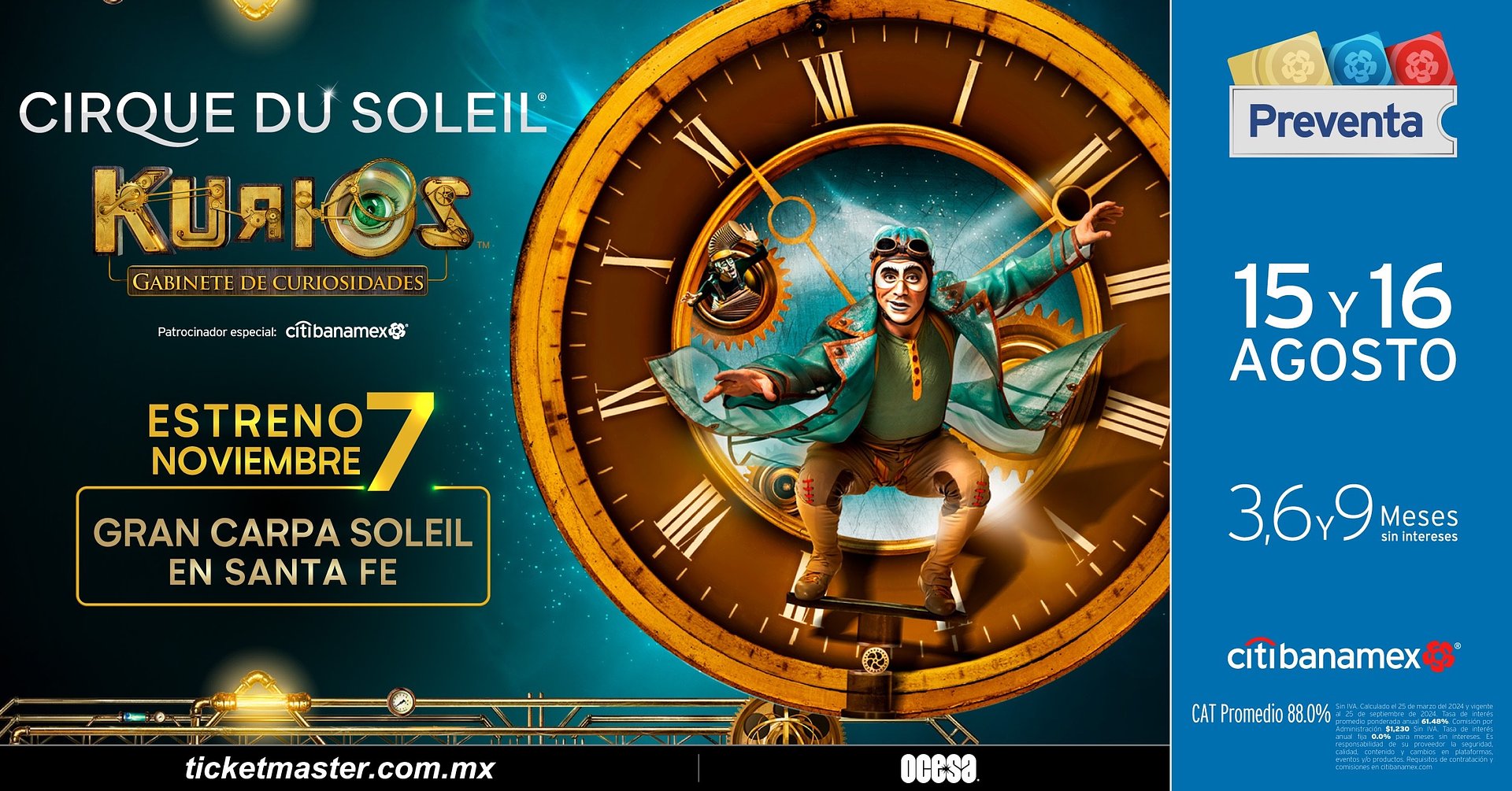 Kurios de Cirque Du Soleil arranca su temporada en Ciudad de México