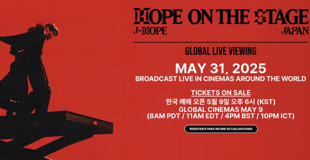 'HOPE ON THE STAGE' in JAPAN: LIVE VIEWING de j-hope llega con Cinépolis +QUE CINE.