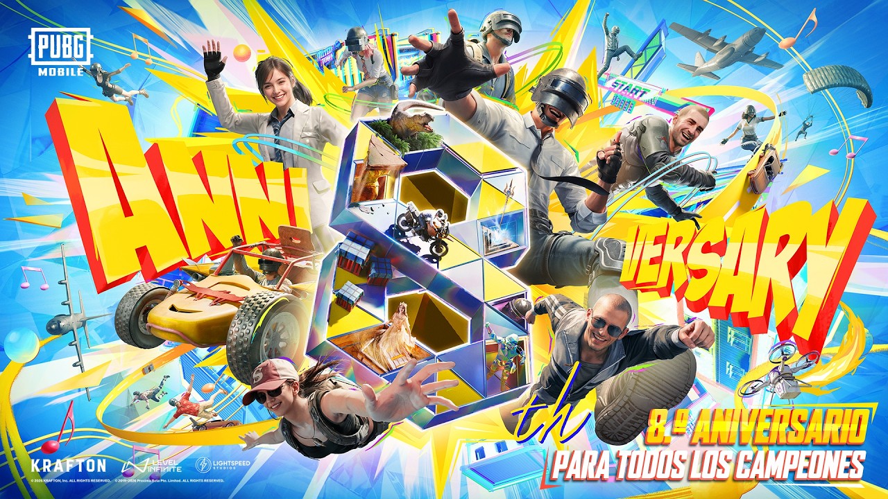 PUBG Mobile reconoce a todos los jugadores que han alcanzado el N.º 1 con una importante actualización por su 8.º Aniversario