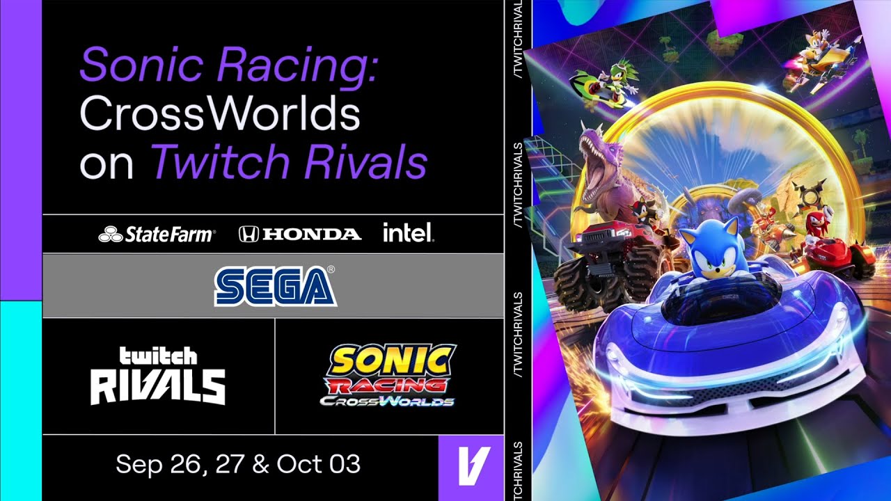 SEGA anuncia el torneo Twitch Rivals de Sonic Racing: CrossWorlds