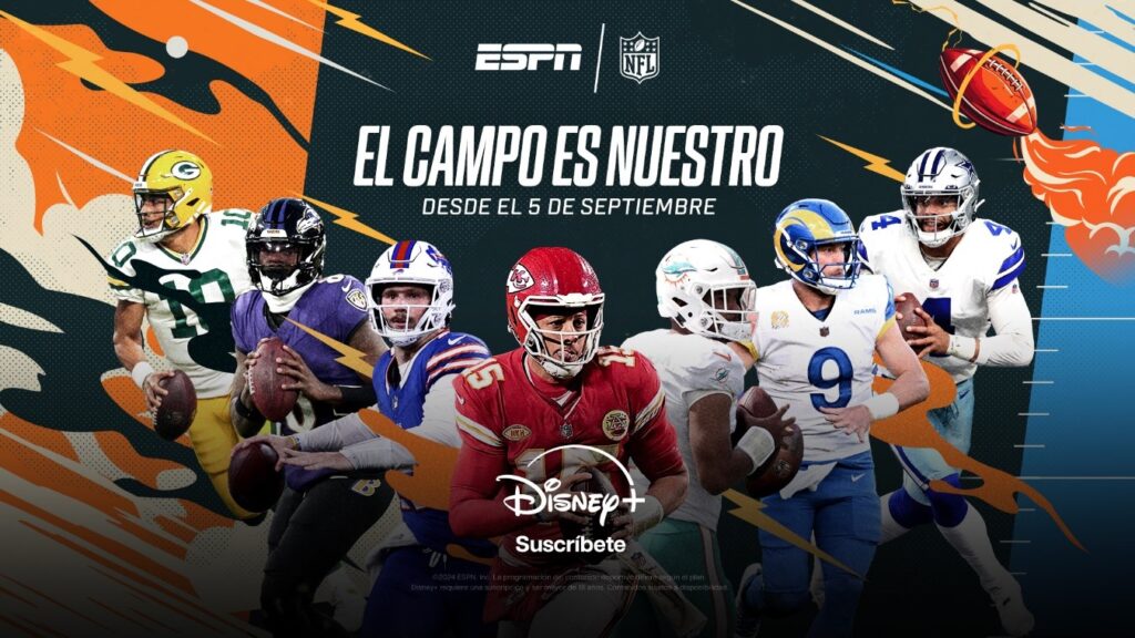 ESPN trae a  Disney+ el partido de los Bills vs. Chiefs y una selección de las mejores historias de fútbol americano