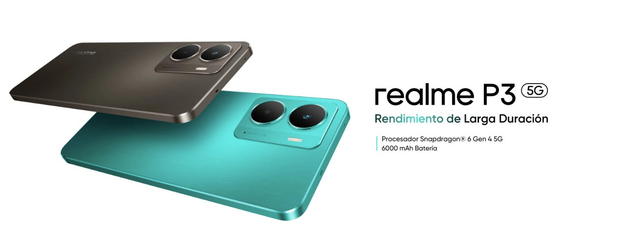 realme P3 llega con gran precio, batería Titan de 6000 mAh: más poder, mejor experiencia y más acción.