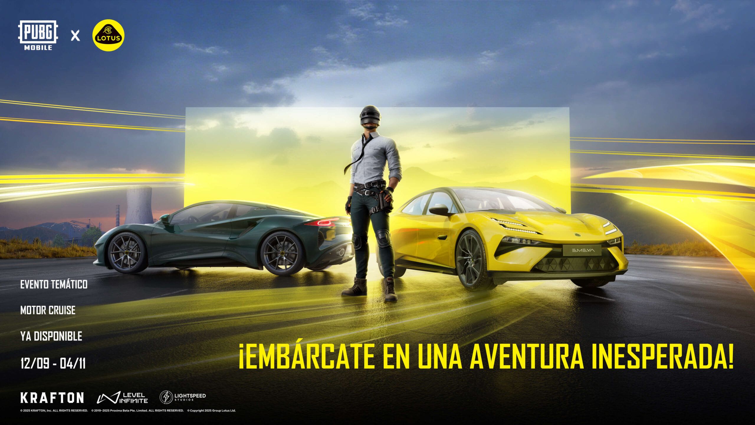 PUBG MOBILE se asocia con Lotus para llevar lujosos coches deportivos británicos a los campos de batalla