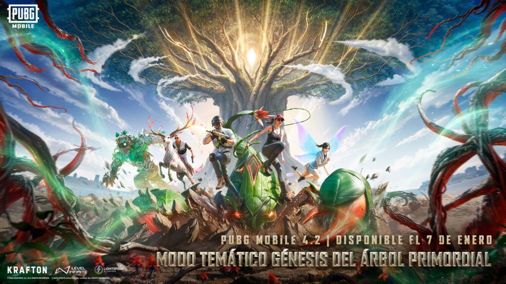 Salva el Árbol Primordial y combate la flora corrupta en la versión 4.2 de PUBG MOBILE
