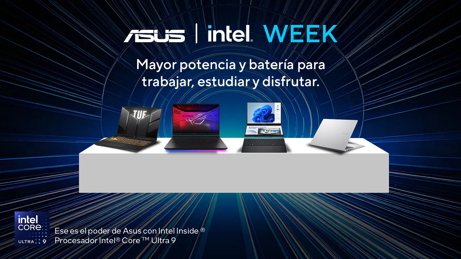 Intel Week: ASUS presenta su selección de tecnología de alto rendimiento con beneficios exclusivos