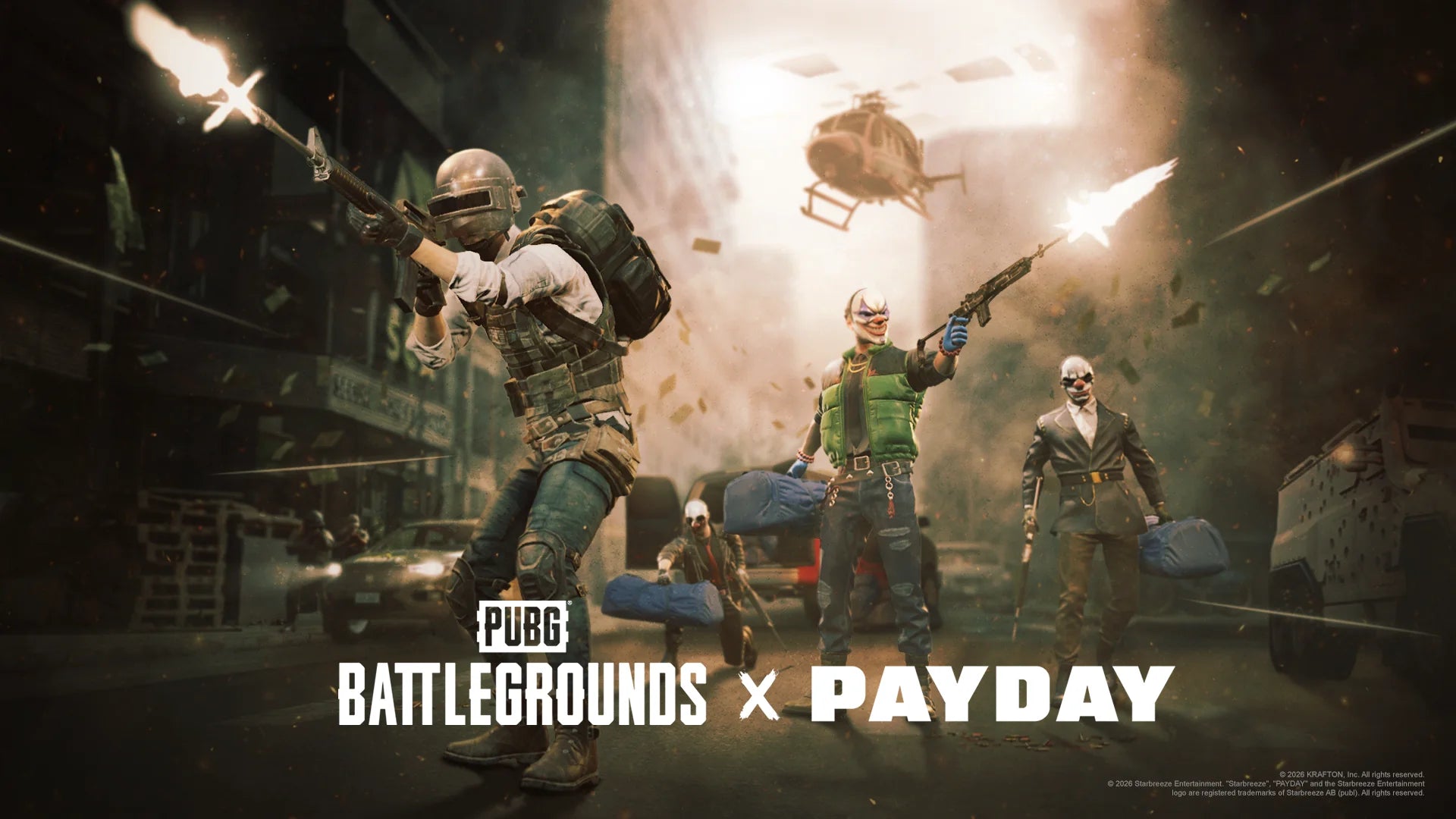 PUBG: BATTLEGROUNDS presenta el modo de asalto “PAYDAY” con un nuevo tráiler en el que participa 070 Shake