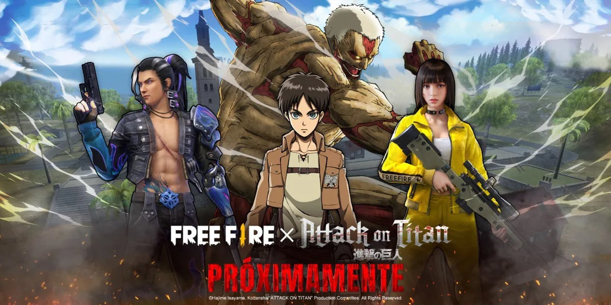 Free Fire reúne a los jugadores para luchar por la sobrevivencia de la humanidad cuando Attack on Titan comience la invasión